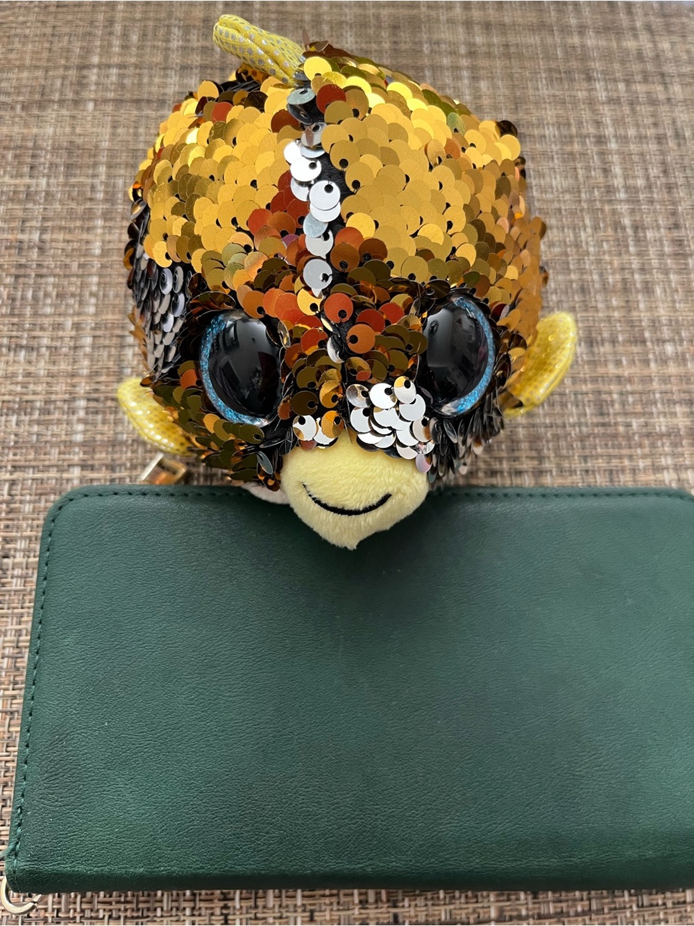 Gold Sequin fish Plush Sparkling Yellow Accent